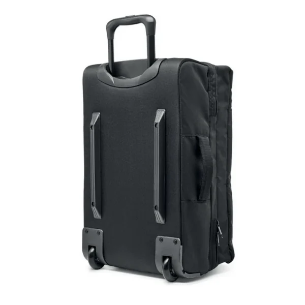 valise TSA en polyester recycle personnalisee noire