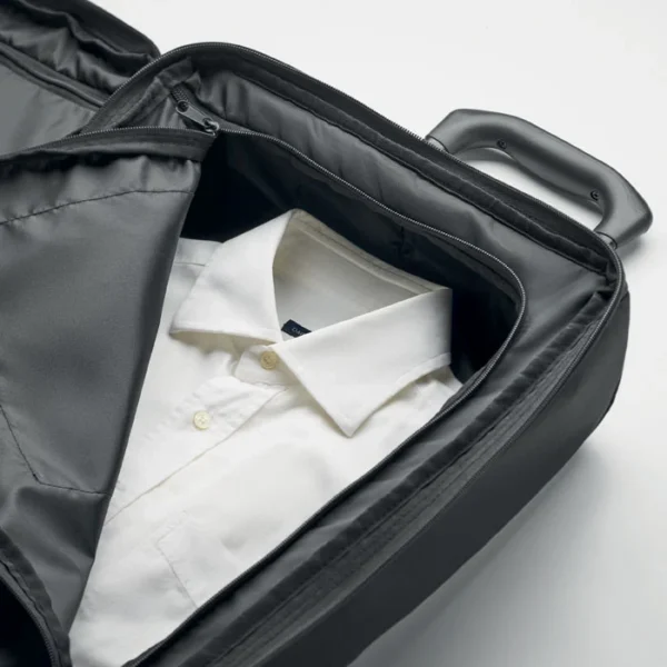 valise TSA en polyester recycle personnalisee poche zip