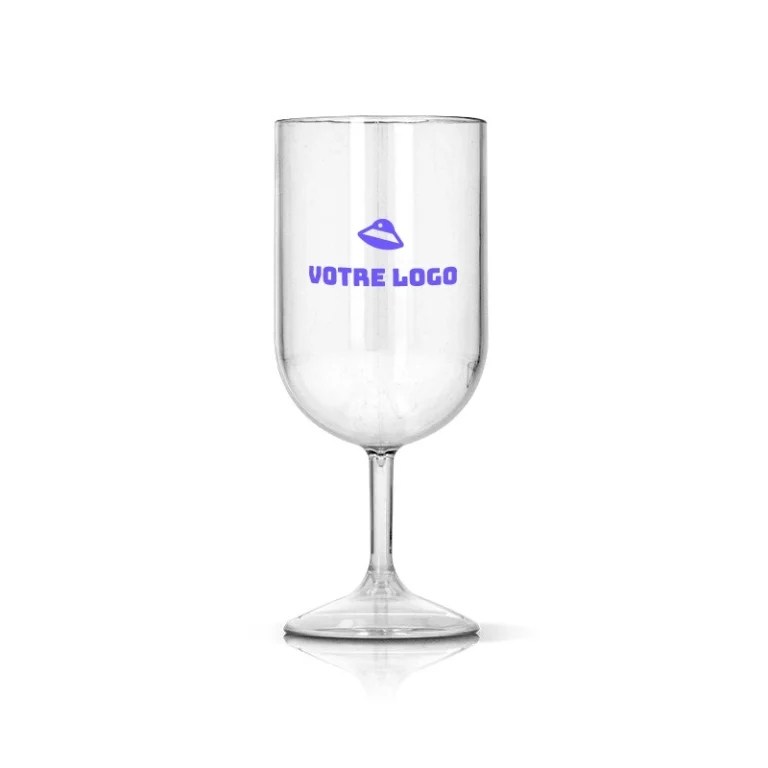 Verre a pied en plastique Tritan personnalisable