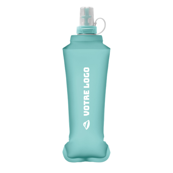Gourde souple personnalisable turquoise
