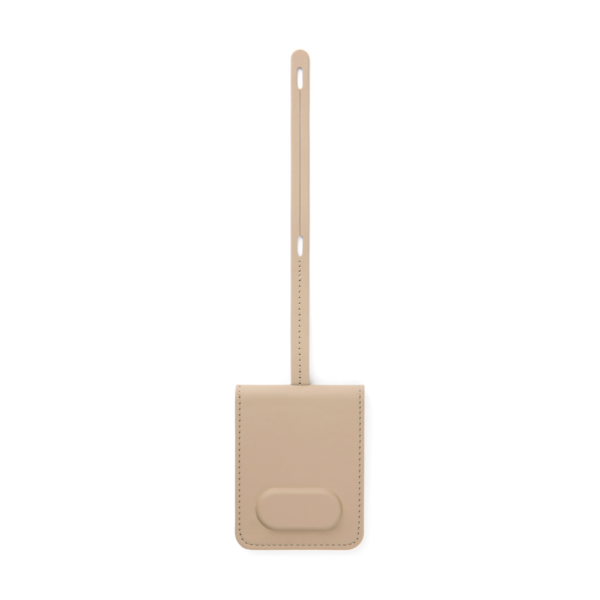 etiquette bagage AirTag universel personnalisable beige localisable