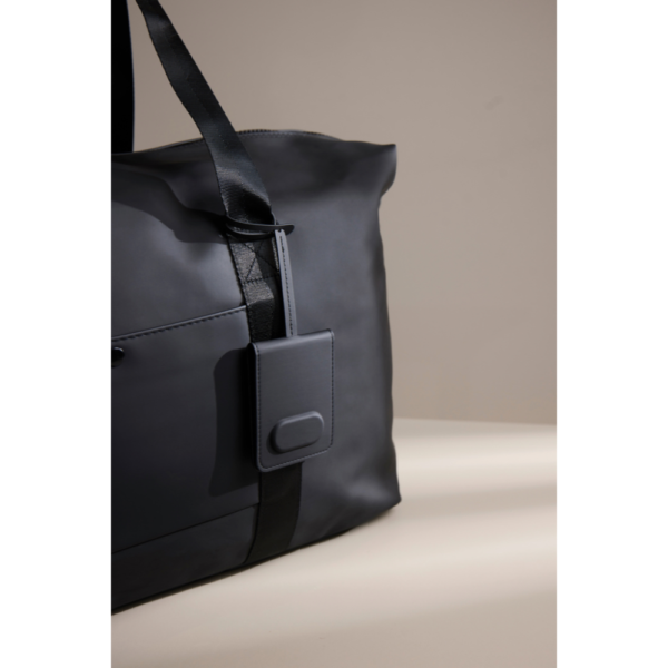 etiquette bagage AirTag universel personnalisable noir design